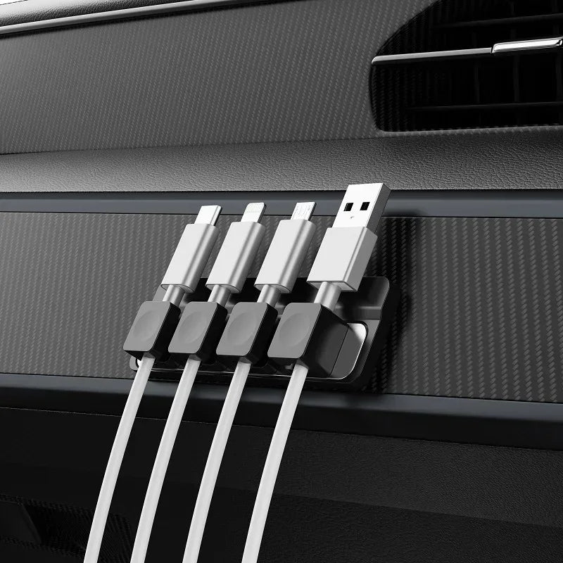 GearTick Adjustable Magnetic Cable Clips – Under-Desk Cord Holder & Wire Keeper for Clean Cable Management