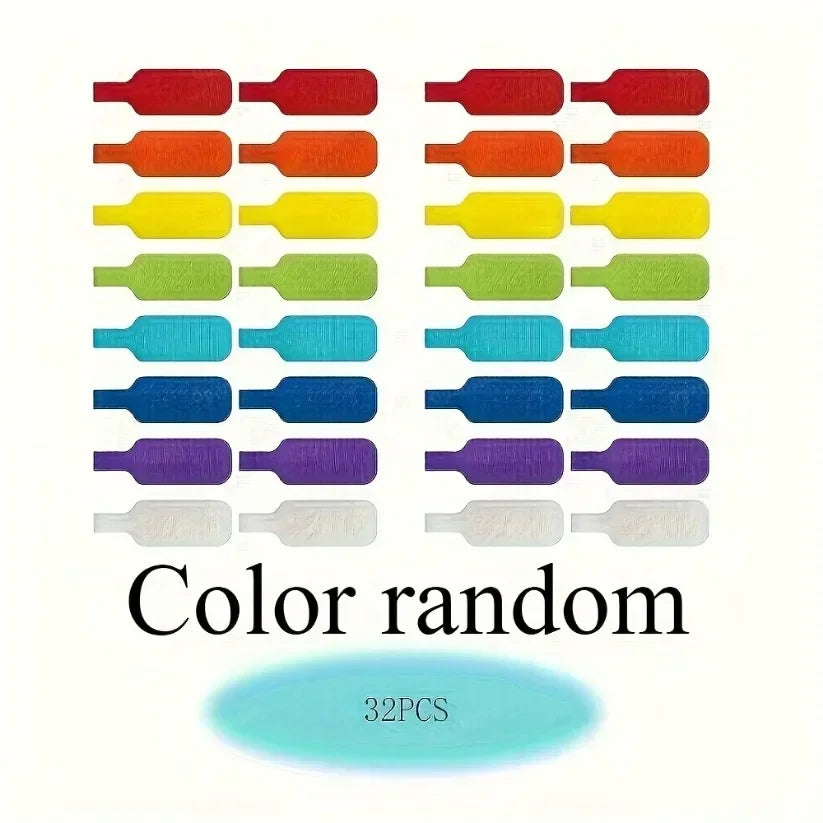 GearTick Cable Label Ties – 32-Pack Multicolor Write-On Cord Organizer Labels for Cable Management