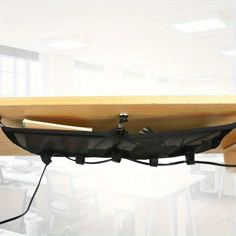 GearTick Under-Desk Cable Management Tray – Mesh Wire Organizer for Home Office & Gaming Setups