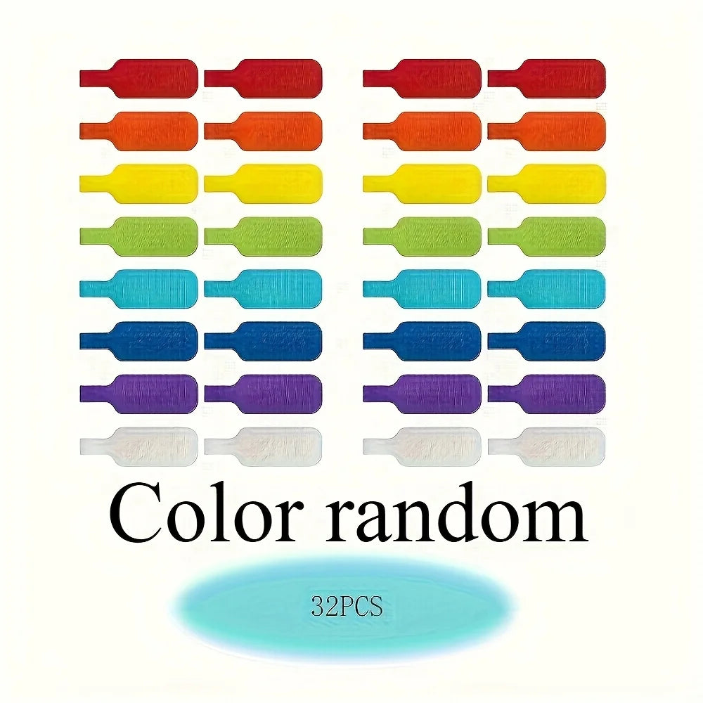 GearTick Cable Label Ties – 32-Pack Multicolor Write-On Cord Organizer Labels for Cable Management