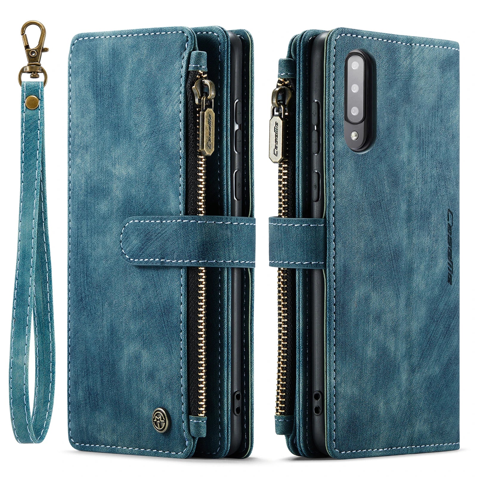GearTick Leather Phone Wallet Case – Multi-Card Slot Zipper with Kickstand for Samsung Galaxy
