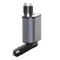 GearTick 100W Fast Car Charger – Dual USB & USB-C for iPhone, Android & More (3 Cable Types)