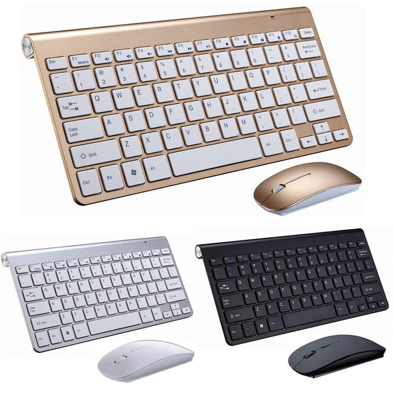 GearTick 2.4GHz Wireless Mini Keyboard & Mouse Combo – Compact Silent Set for PC, Mac & Smart TV (3 Colors)