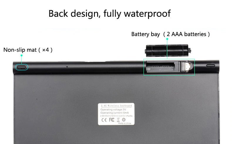 GearTick 2.4GHz Wireless Mini Keyboard & Mouse Combo – Compact Silent Set for PC, Mac & Smart TV (3 Colors)